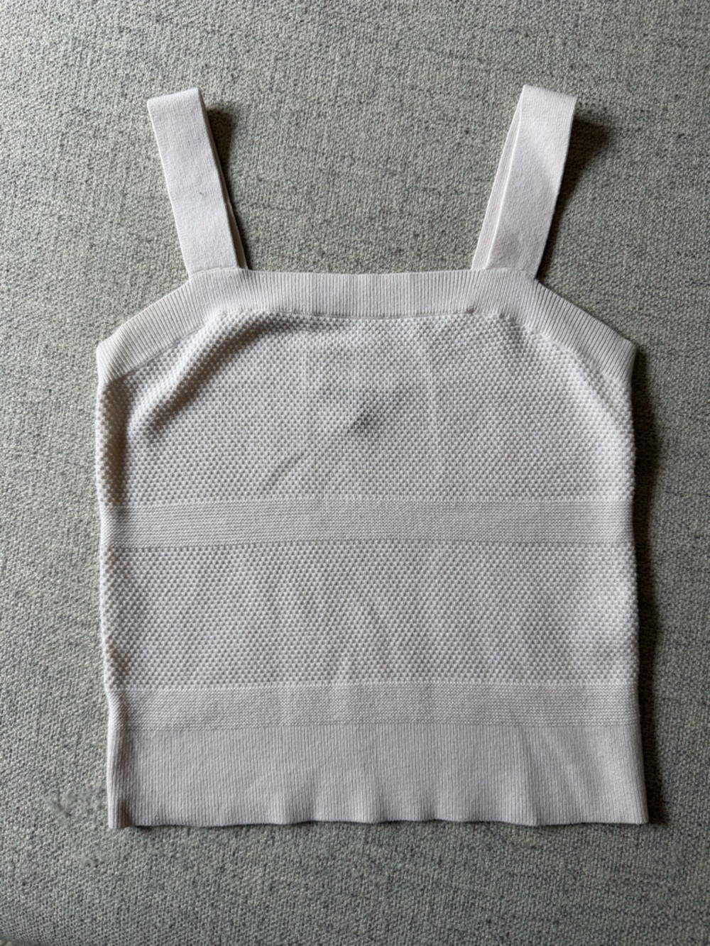 Banana Republic XS Textured Knit Tank Top in Light Beige